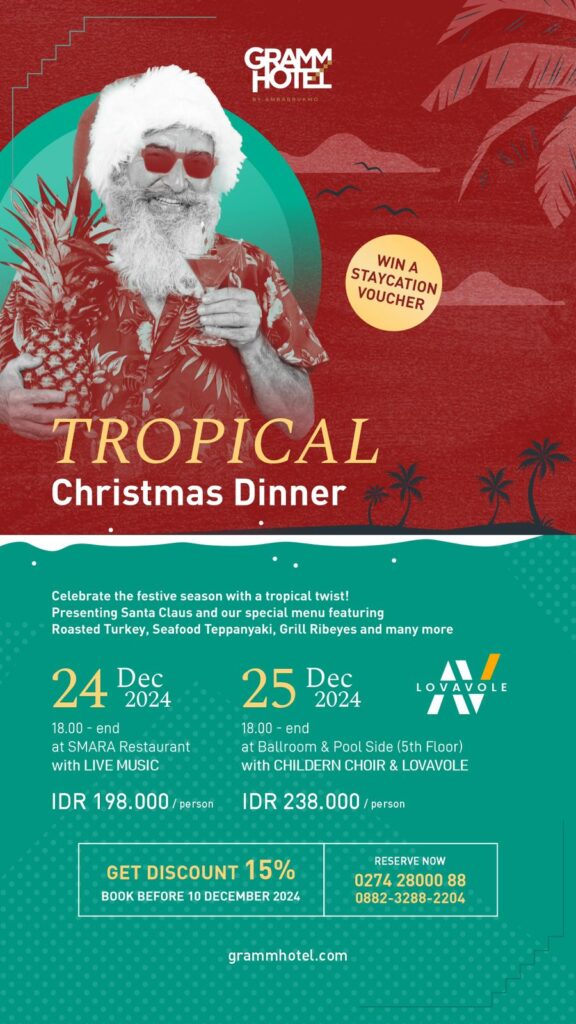 Promo Natal Spesial di GRAMM HOTEL by Ambarrukmo Yogyakarta