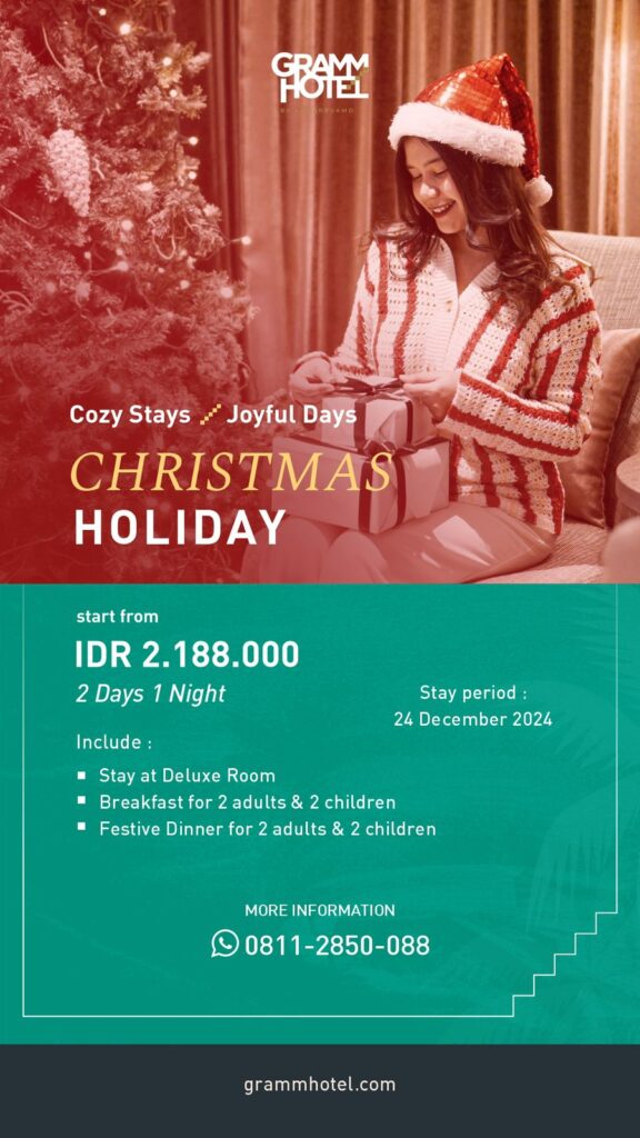 Promo Natal Spesial di GRAMM HOTEL by Ambarrukmo Yogyakarta