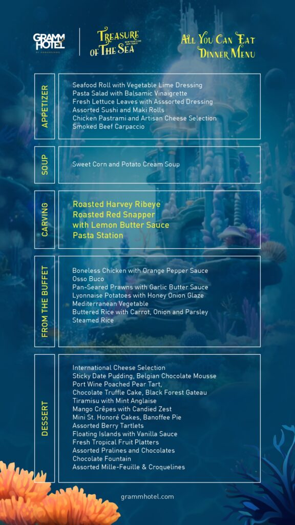 Menu Gala Dinner GRAMM HOTEL by Ambarrukmo