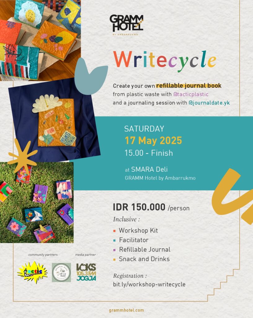 Writecycle: Workshop Membuat Buku Journal dari Bahan Bekas & Sesi Journaling