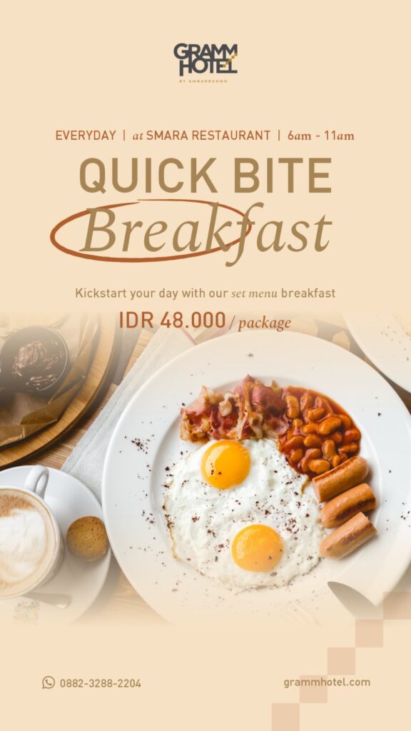 Quicek Bite Breakfast Promo GRAMM HOTEL