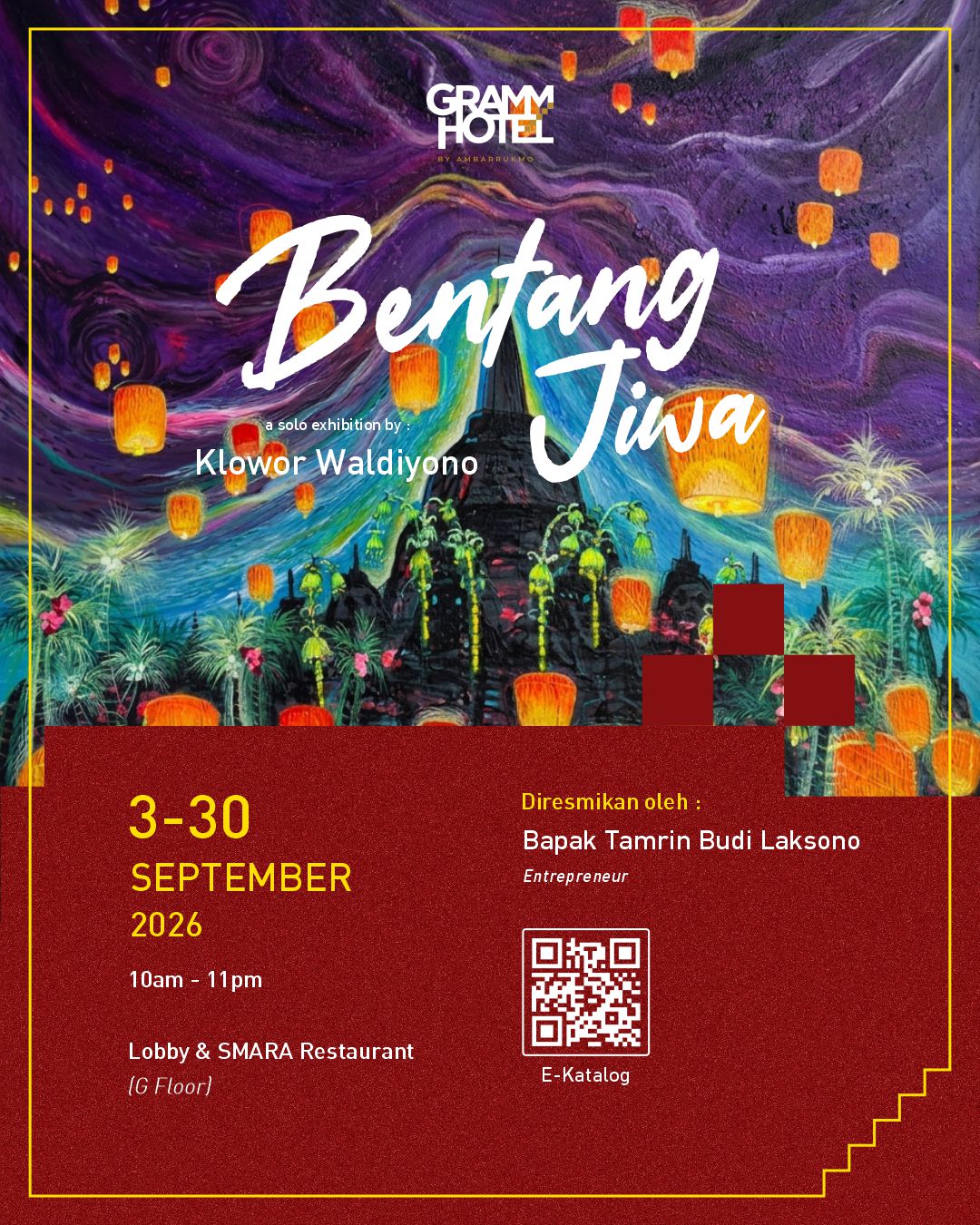 Bentang Jiwa Klowor Waldiyono, Perjalanan Visual Membaca Alam, Budaya, dan Kehidupan Hadir di GRAMM HOTEL